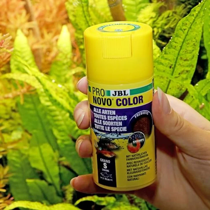 JBL PRONOVO COLOR GRANO CLICK, Farbfutter-Granulat für Aquarienfische von 3-10 cm, prebiotisch, 100 ml, Klickdosierer – Bild 4