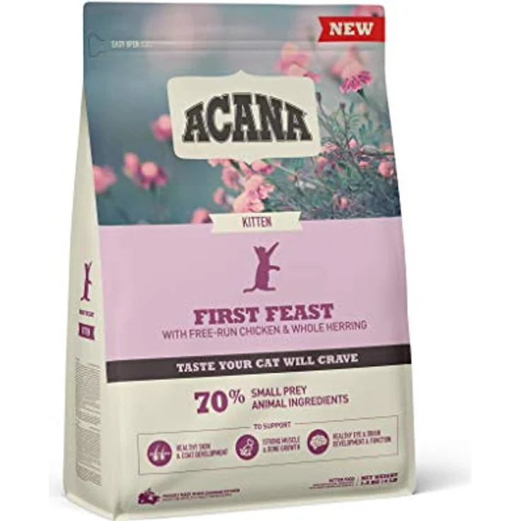 ACANA Cat First Feast, Katzen-Trockenfutter für Kitten mit Huhn und Hering, 1,8kg – Bild 2