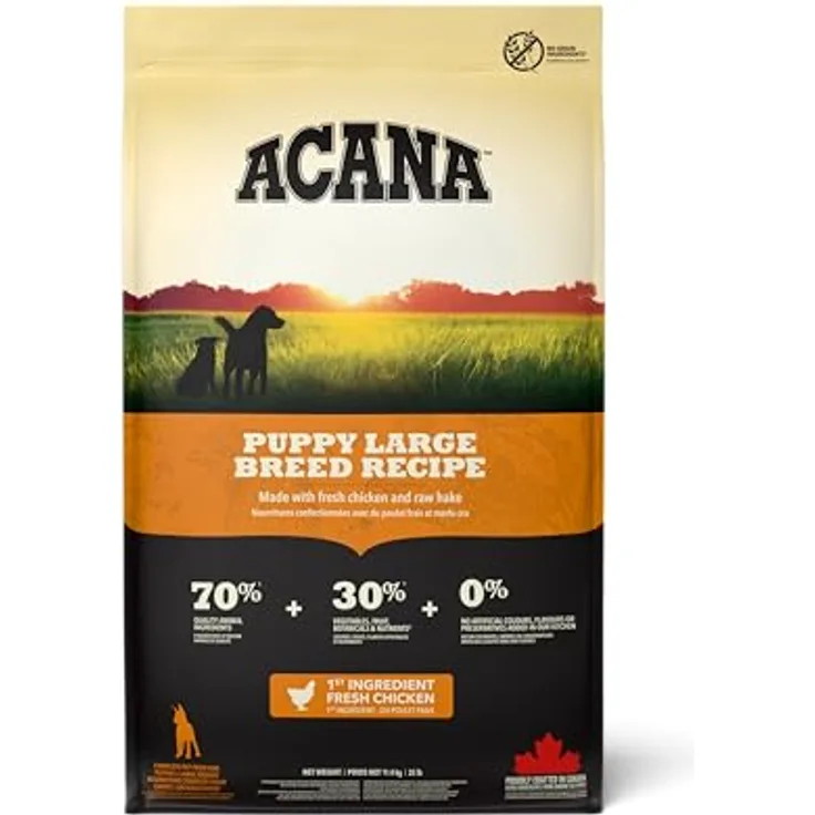ACANA Puppy Large Breed, Hunde-Trockenfutter mit biologisch angemessenen, getreidefreien Zutaten, 17 kg
