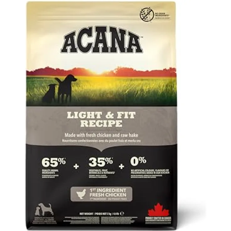 Acana Light & Fit Dog, Hunde-Trockenfutter, getreidefrei, 11.4 kg