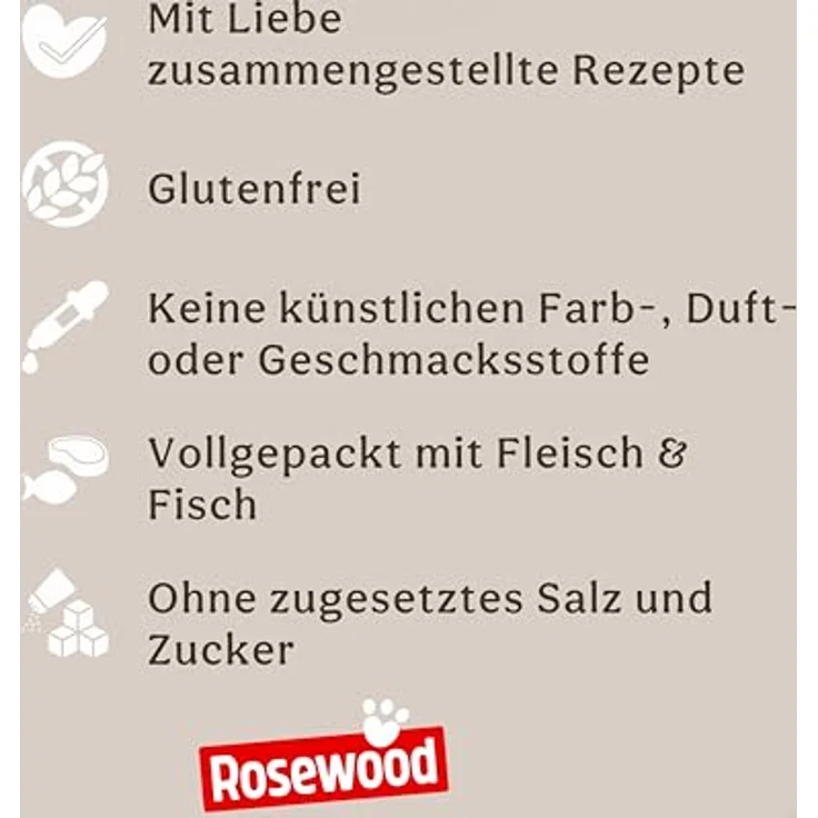 Rosewood Steak Sticks Rind & Seelachs, Kausnack aus Rinderhaut für Hunde, unterstützt die Zahnpflege, ohne Getreide, 4 Stück, 90 g – Bild 4
