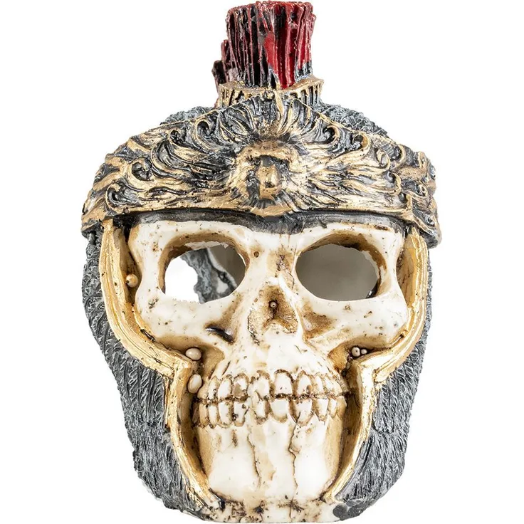 EBI Aqua Della Skull Roman S, Aquarium Dekoration aus Polyesterharz für Süß- und Meerwasser