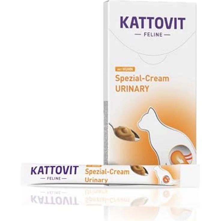 KATTOVIT Urinary-Cream für Katzen, magnesiumreduzierter Diätsnack mit Calciumsulfat, optimiert für Harnwegserkrankungen, praktische Portionierung – Bild 2