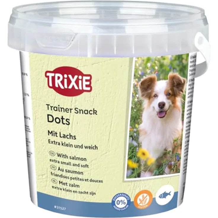 TRIXIE 31527 Soft Snack Mini Trainer Dots, 500 g, Huhn, glutenfrei und ohne Zuckerzusatz