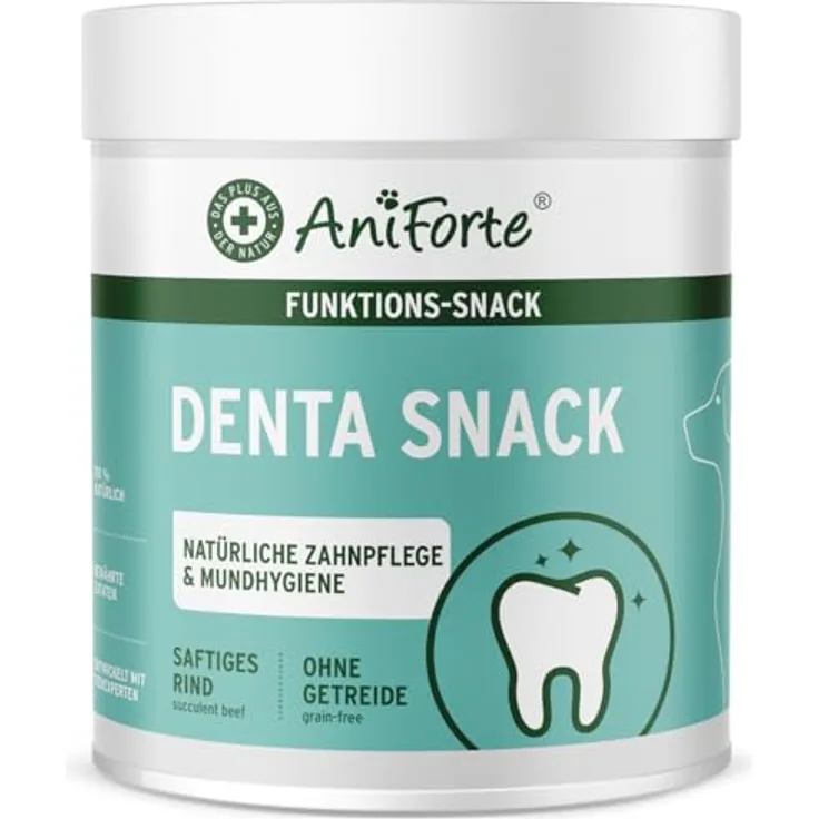 AniForte Denta Snack für Hunde 300g - natürliche Zahnpflege, gegen Mundgeruch, getreidefreie Zahnpflege-Leckerli für gesunde Zähne und Zahnfleischpflege