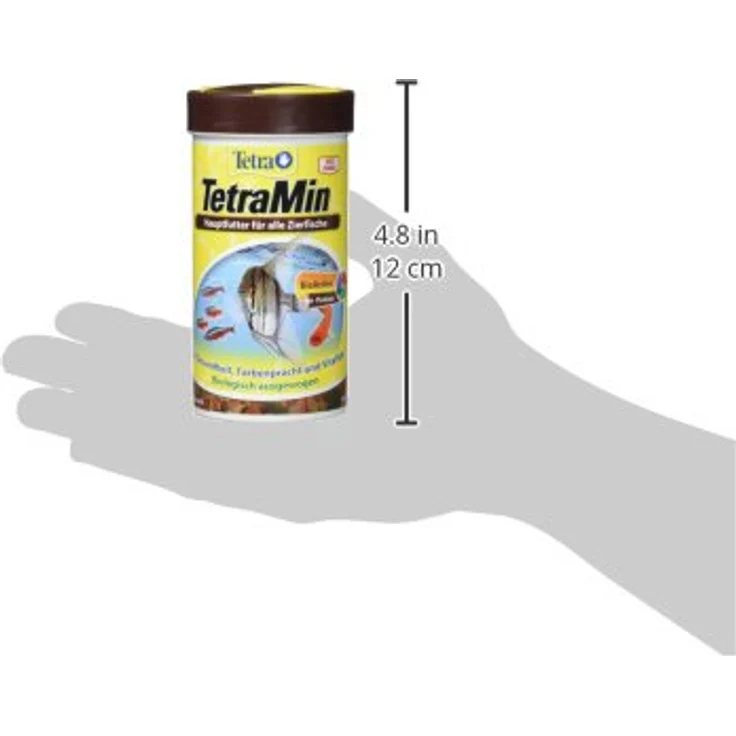 UINCLU TetraMin Hauptfutter für Zierfische, Flockenform mit Präbiotika für gesundes Fischleben, 250 ml Dose – Bild 3