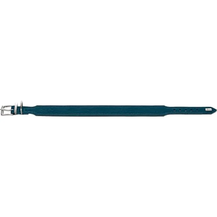 Hunter Hundehalsband Malta, Magenta, aus gefettetem Softvollrindleder, handgefertigt, strapazierfähig, Größe 55 – Bild 2