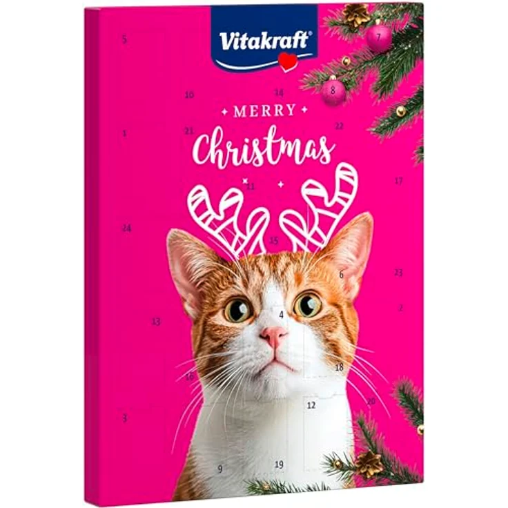 Vitakraft Adventskalender für Katzen, 24 leckere Snacks für Weihnachten 2025, 363g, für alle Altersstufen – Bild 1