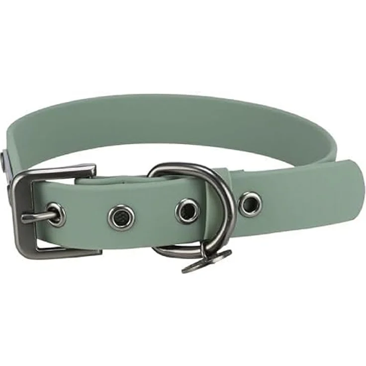 Trixie Hunde-Halsband CityStyle L-XL, verstellbar, wasserabweisend, PVC, Halsumfang 50-57cm, Salbei – Bild 1