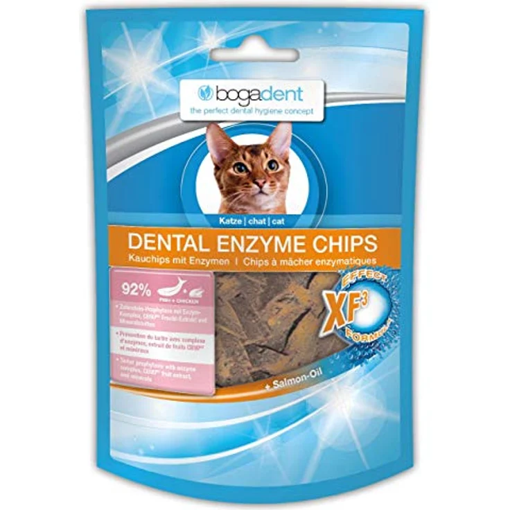 Bogadent Dental Sticks Katze, Zahnpflege Snacks mit Fisch und Huhn, 50 g – Innovative Formel zur Zahnsteinprävention und Mundhygiene – Bild 1