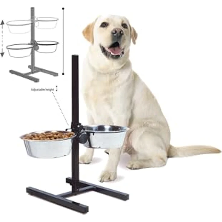 Karlie Napf-Set Karlie Otis Plus - Doppelnapfständer, Fassungsvermögen: 1,6 l, Höhenverstellbar bis 60 cm – Bild 4