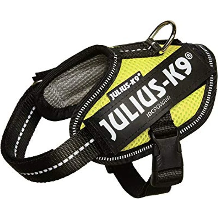 JULIUS K-9 IDC Powair Hundegeschirr, Größe 3XS/Baby 1, für Brustumfang 29-36 cm, Neon, reflektierende Elemente, einstellbare Klettaufschriften – Bild 3