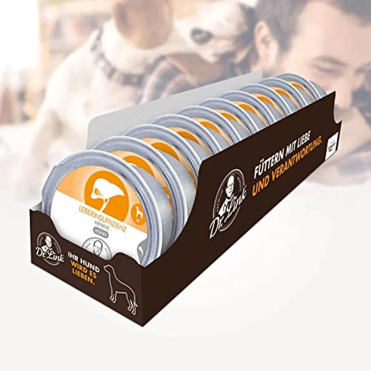 Dr. Link Spezial-Diät Hundefutter für die Leber, Proteinquelle Huhn, Unterstützung der Leberfunktion, 10x125g Schalen – Bild 3