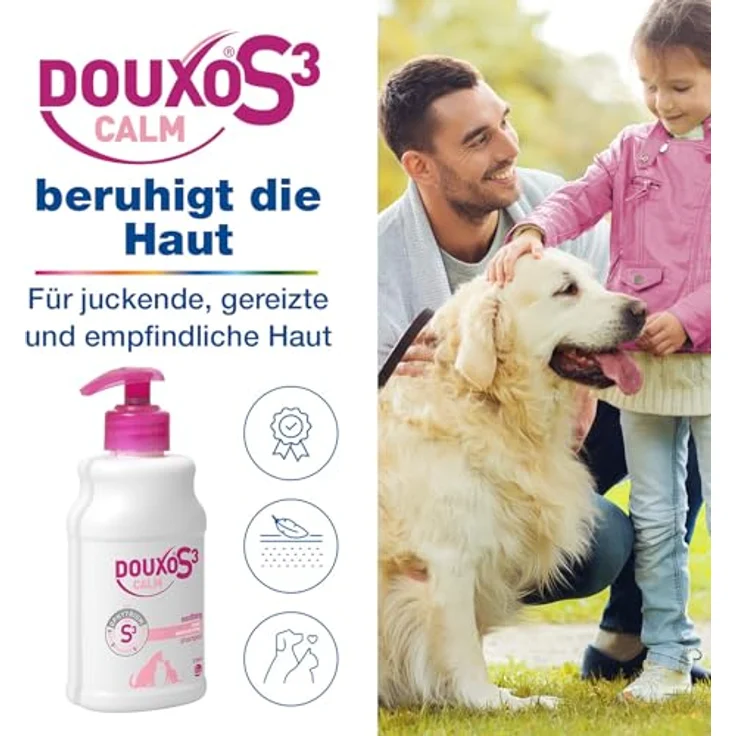 Douxo DOUXO S3 Calm Shampoo für Hunde und Katzen, hautberuhigend und feuchtigkeitsspendend, 200 ml – Bild 2