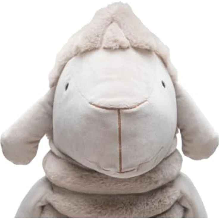 Designed by Lotte Reza Schaf, XL Hundespielzeug aus weichem Plüsch in Beige, ohne Squeaker, ideal zum Spielen und Kuscheln – Bild 2
