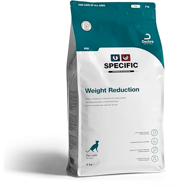 SPECIFIC® Weight Reduction (FRD) 6 kg, Diät-Trockenfutter für Katzen, proteinreich, fett- und kalorienarm, für übergewichtige Katzen und Katzen mit Diabetes, DECHRA Veterinary Products – Bild 1
