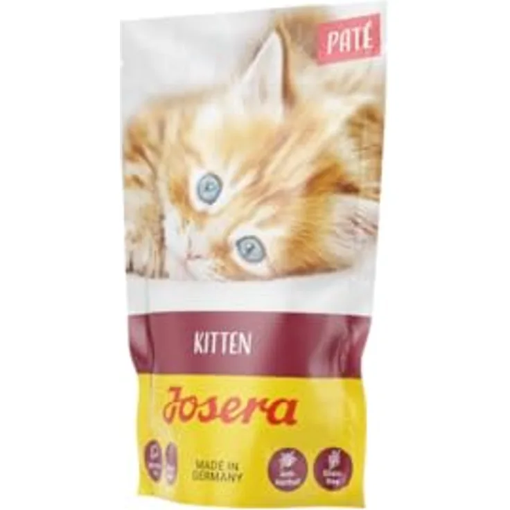 Josera Paté Kitten, Katzen-Nassfutter, 16x85g, vielfältige Geschmackssorten