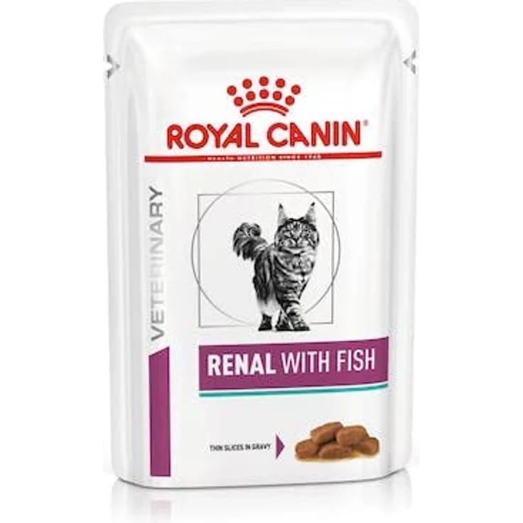 Royal Canin Veterinary RENAL, Katzenfutter zur Unterstützung der Nierenfunktion, 12x85g Fisch, feine Stückchen in Soße – Bild 4
