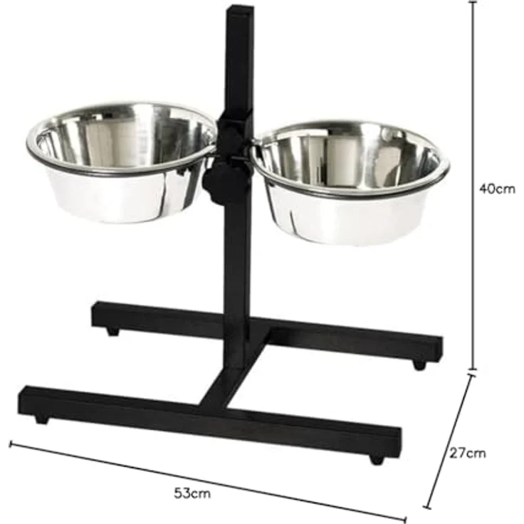 Nobby Napf-Set Napfständer verstellbar Diner Bar, schwarz – Bild 4