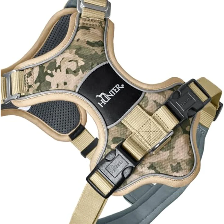 HUNTER Geschirr Divo Up Camouflage beige S, 5-fache Verstellmöglichkeit und ergonomische Passform – Bild 6