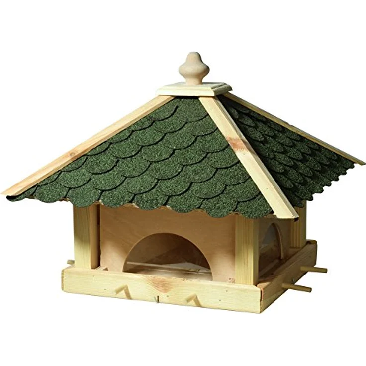 Luxus-Vogelhaus 98700e Großes XXL Vogelhaus aus Holz (Kiefer) für Garten, Balkon, mit 4 herausziehbaren Futterschubladen - XL Vogelhäuschen Vogelfutterhaus – Bild 3