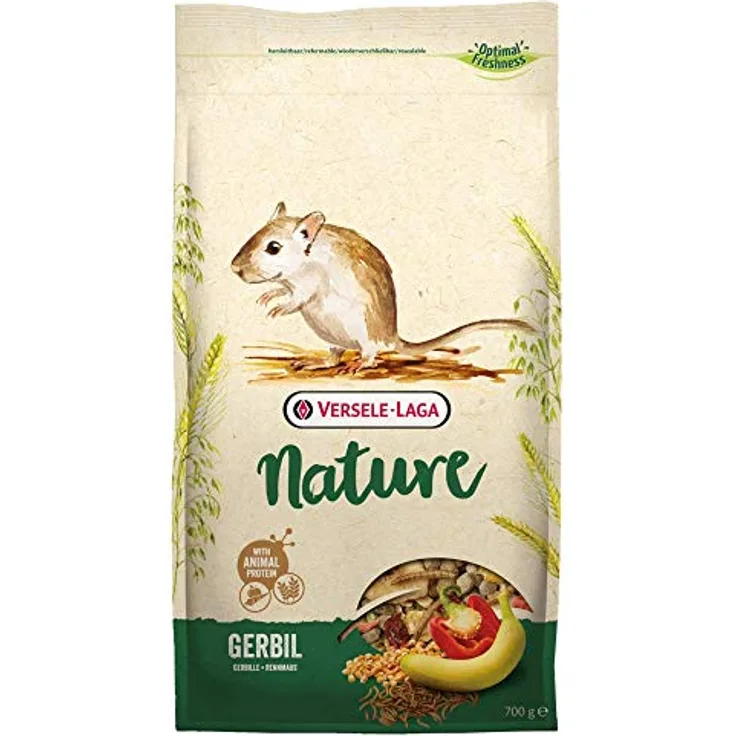 Versele Laga Gerbillo Nature 700 g, ausgewogenes Futter für Rennmäuse, Nager-Mix