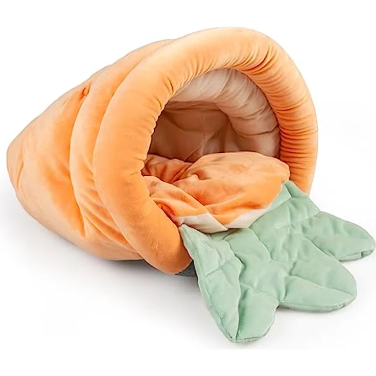 Duvoplus Carrot Schlafsack, Plüsch, 25 x 40 x 25 cm, Mehrfarbig für Haustiere – Bild 2