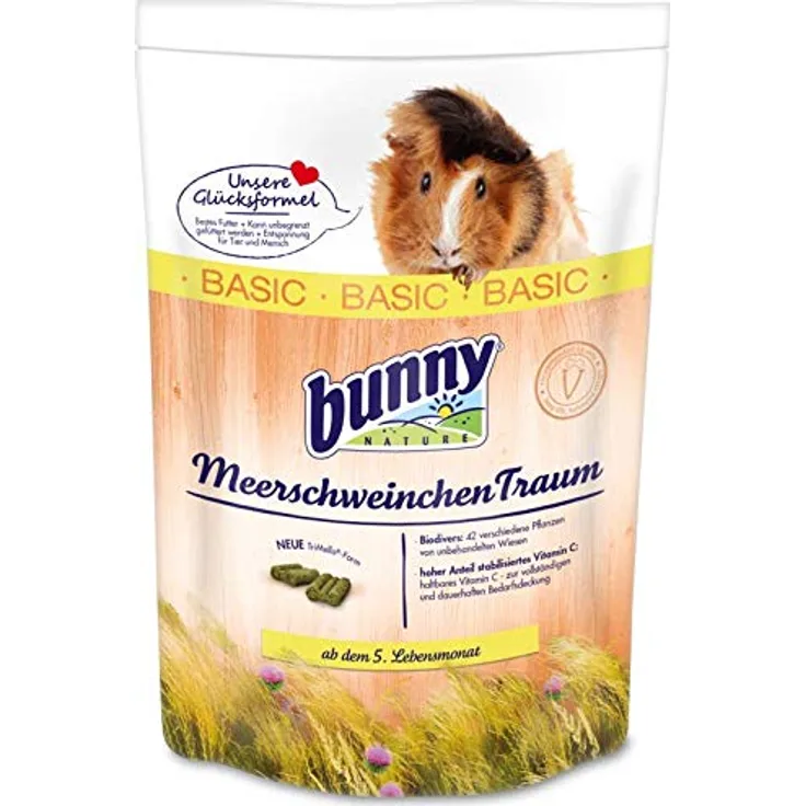 Bunny Nature MeerschweinchenTraum Basis, 4 kg hochwertiges Kleintierfutter