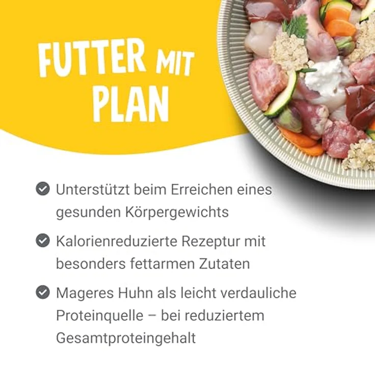 Pets Deli Vet Diät & Gewichtsmanagement Hundenassfutter Huhn, Karotte & Quinoa, kalorienreduziert, getreidefrei, ohne Zucker, für übergewichtige Hunde, 6x400g, Premium Qualität – Bild 3