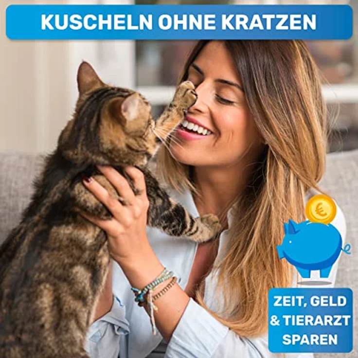 BluePet Kleine Krallenschere mit angewinkeltem Schneidekopf für enge Krallen, inkl. Krallenfeile für Hunde, Katzen & Kleintiere – Bild 2