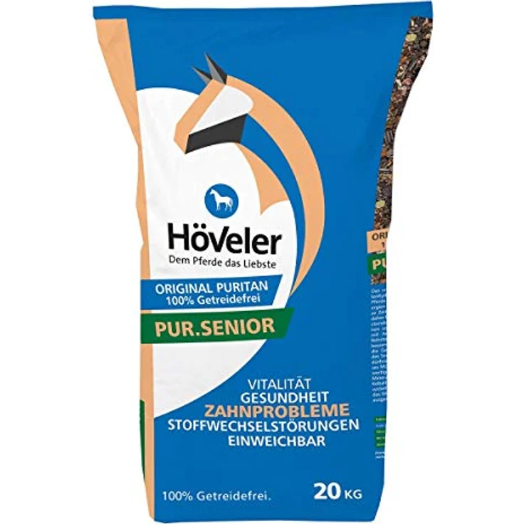 Höveler Puritan Original Pur.Senior, getreide- und melassefreies Pferdefutter für ältere Pferde, 20 kg – Bild 2