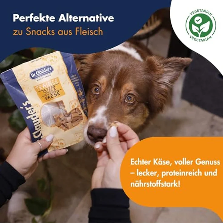 Dr. Clauder's Trainee Snack Käse, Proteinreiche getreidefreie Hundesnacks mit Vitamin B2 und Calcium, 80g – Bild 5