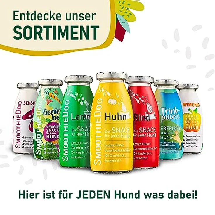 SmoothieDog Hunde Smoothie Trinkpause (Ente) - Flüssiges Hundeleckerli, Zucker- & glutenfrei, 250ml, 6er Set – Bild 5