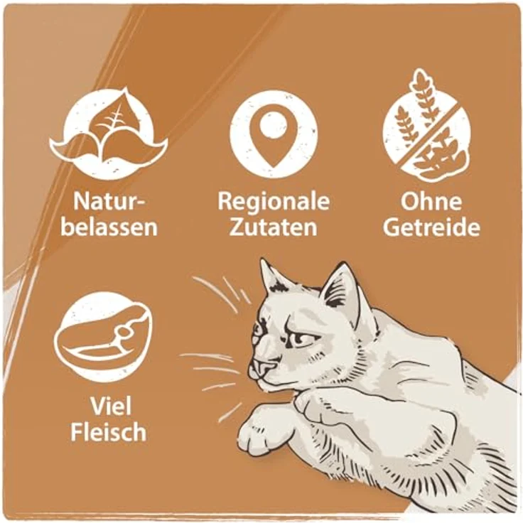 Venandi Premium Nassfutter für Katzen - Geflügel, 6 x 800g, getreidefrei mit hohem Fleischanteil – Bild 4