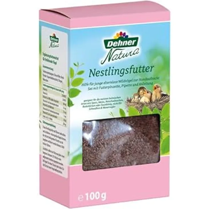 Dehner Natura Premium Wildvogelfutter, Nestlingsfutter für elternlose Wildvögel, proteinreich, 100 g
