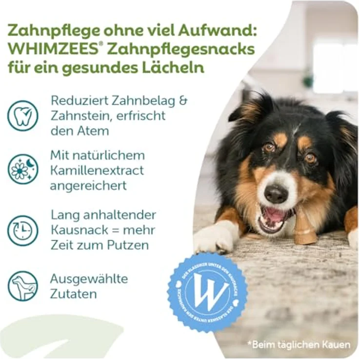 WHIMZEES Antler Dental Treats, 360 g, vegetarischer Kausnack für Hunde, glutenfrei und zuckerfrei – Bild 3