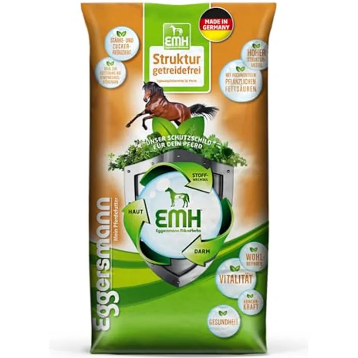 Eggersmann EMH Struktur getreidefrei, 20 kg stärke- und zuckerreduziertes Pferdefutter