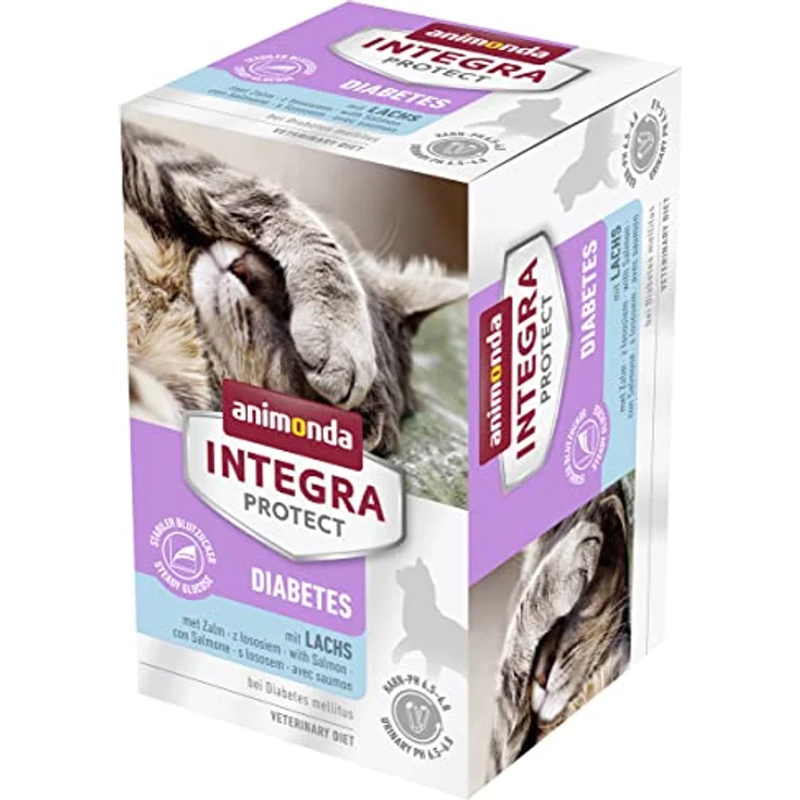 animonda INTEGRA PROTECT Diabetes, Katzen-Nassfutter mit Lachs, 6x100g – Bild 1