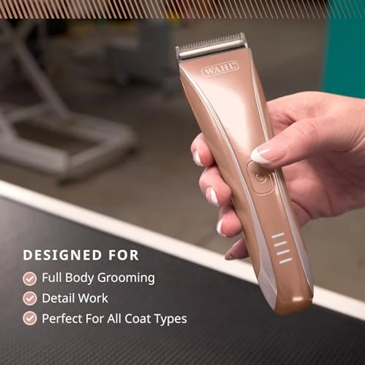 Wahl Motiva2, Professioneller Kabelloser Tierhaarschneider mit digitaler Anzeige, 3 Stunden Laufzeit, 5-in-1 Klingen-Set, ergonomisch und reisesicher – Bild 2