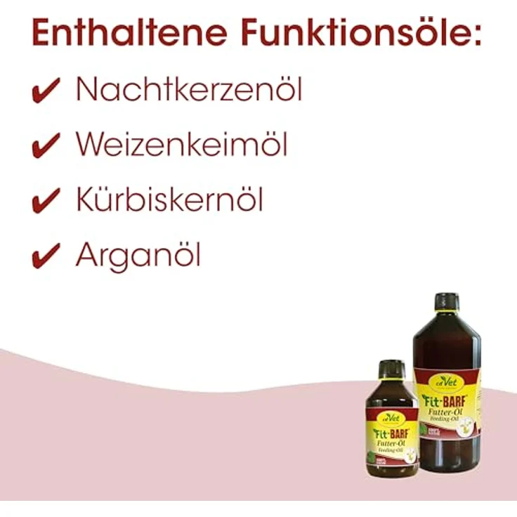 cdVet Fit-BARF Futteröl, 500ml und 250ml, kaltgepresste Pflanzenöle mit essentiellen Fettsäuren – Bild 3