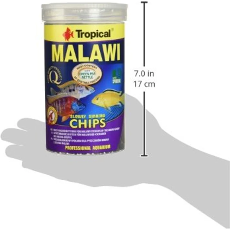 Tropical Malawi Chips, Fischfutter für Cichliden, 1 l, farbverstärkend und immunsystemstärkend – Bild 2