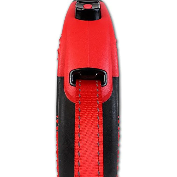 KONG Ultimate einziehbare Hundeleine, extra groß, 5 m mit Softgrip-Griff und reflektierenden Nähten, Rot – Bild 4