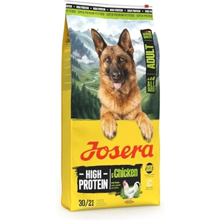 Josera High Protein Adult Chicken, glutenfreies Hundefutter für energiebedürftige Rassen, 12,5 kg – Bild 3