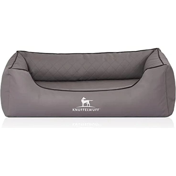 Knuffelwuff orthopädisches Hundebett Madison grau M-L – Bild 3
