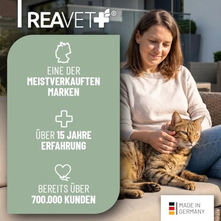 ReaVET 4in1 Complete für Katzen, Tägliche Ergänzung mit Taurin, Vitamine, aktiviert Abwehrkräfte, stärkt Immunsystem, 60g – Bild 5