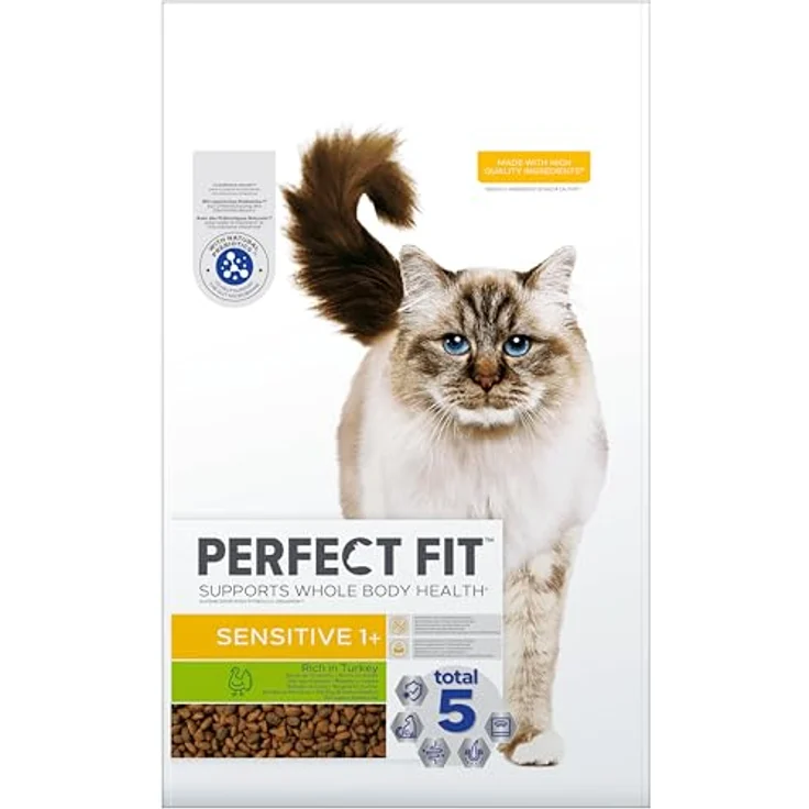 Perfect Fit Adult Trockenfutter für erwachsene, sensitive Katzen ab 1 Jahr – Truthahn, 7 kg, mit Zink, Taurin und Präbiotika für gesunde Haut, Fell und Verdauung – Bild 2
