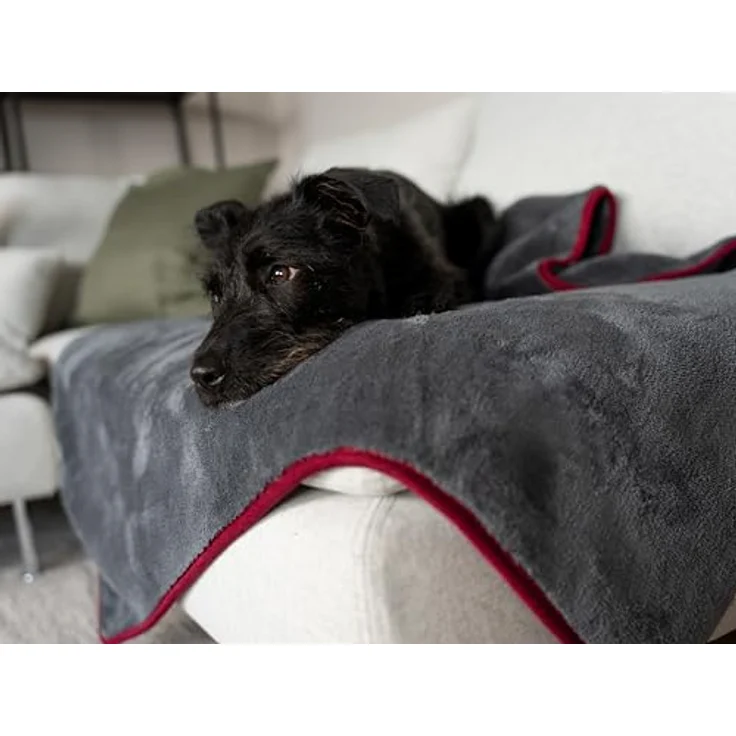 TrendPet Ruby Kuscheldecke und Trocknungsdecke für Hunde und Katzen, super saugfähig, waschbar bei 60 °C, 110x70 cm – Bild 5