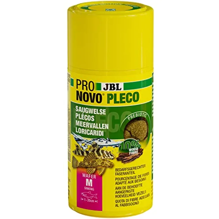 JBL PRONOVO PLECO WAFER, Futterwafer für Saugwelse 1-20 cm, naturbelassene Rohstoffe, 100 ml