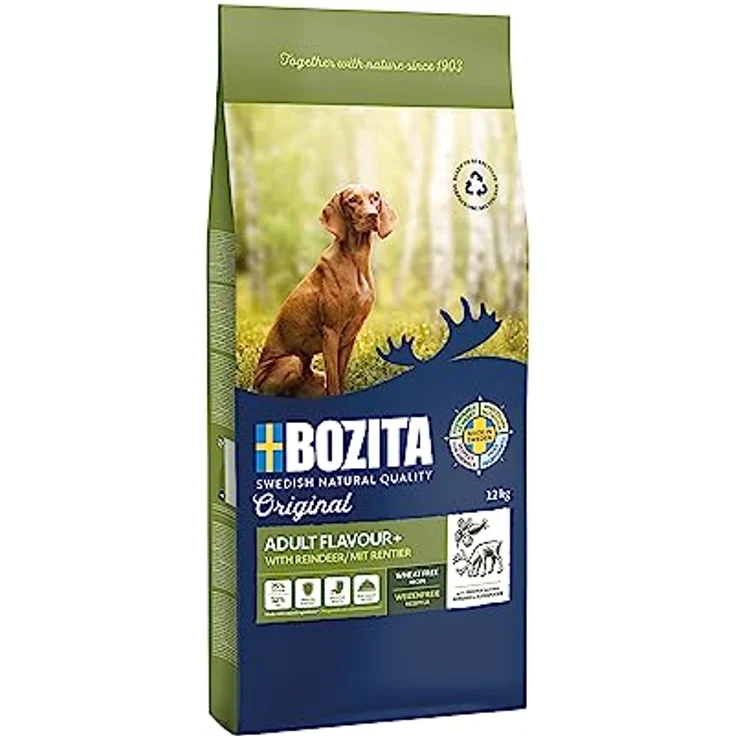 Bozita Original Adult Flavour Plus, Hunde-Trockenfutter mit Rentier, Huhn und Superfoods, 12kg – Bild 1