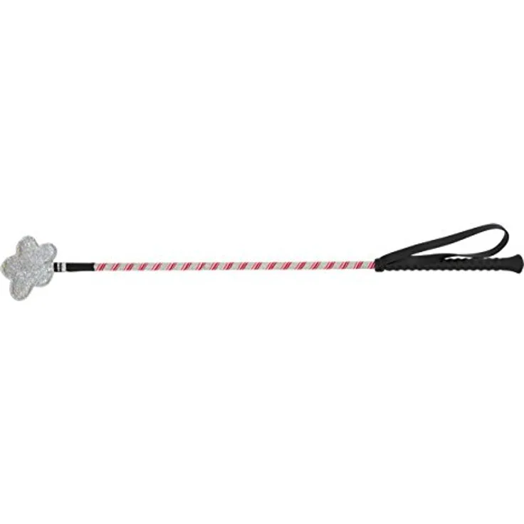 Covalliero Kerbl Kinder Gerte Springgerte, 65 cm, pink-silber, mit Klatsche, Fiberglas mit Nylon überzogen, Glitzerapplikationen